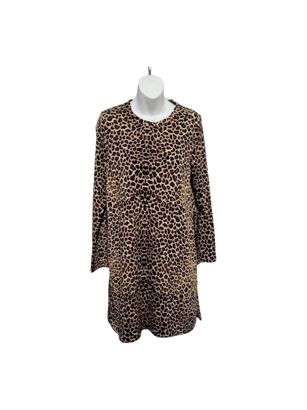 Cotton Bleu Leopard Print Dress Small